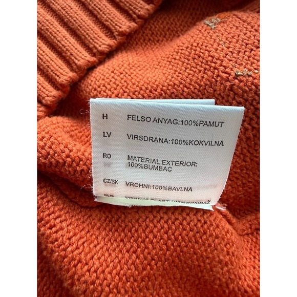 Killtec Geo Alaska Men Medium Orange Half Zip 100% Cotton Pullover Mock Neck - Picture 14 of 15